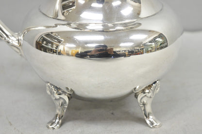 Vintage Oneida Victorian Silver Plated Ice Lip Footed Lemonade Water Pitcher
