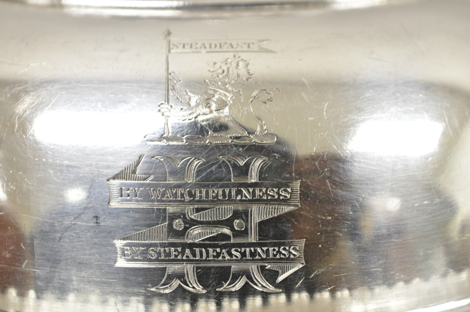 Vintage Silver Plated English Victorian Style Lidded Vegetable Serving Platter