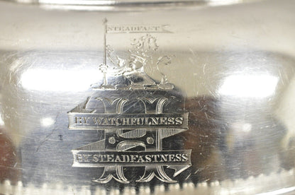 Vintage Silver Plated English Victorian Style Lidded Vegetable Serving Platter