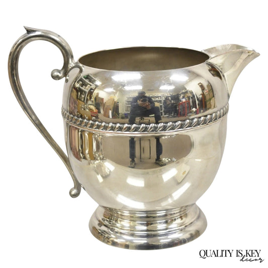 Vintage Sheridan Victorian Silver Plated Bulbous Lemonade Water Pitcher