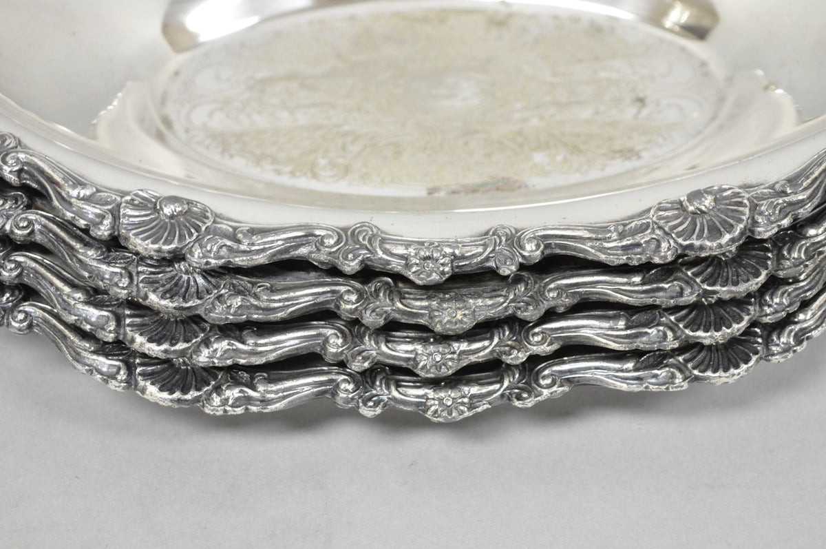 Vintage Victorian Style Silver Plated Oval 13.5" Trinket Serving Dish (A)