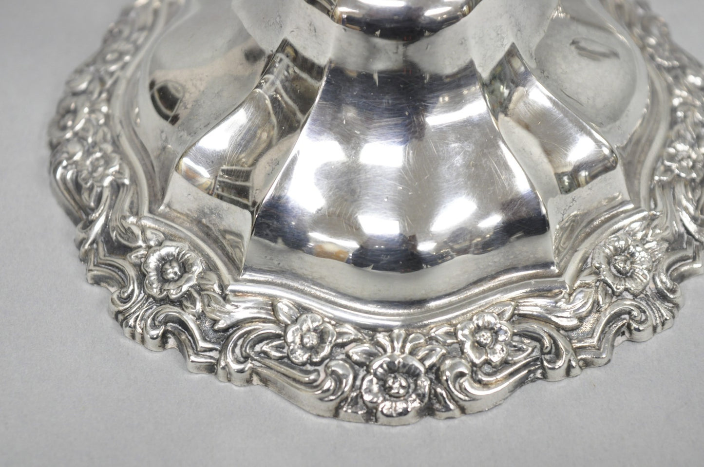 Vintage International Silver Co Countess Silver Plated 3 Arm Candelabra - Pair
