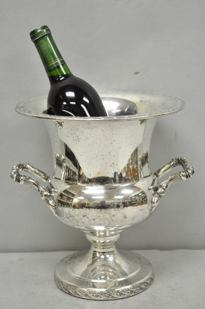 Vintage WM Rogers "Spring Flower" Silver Plated Champagne Chiller Bar Ice Bucket