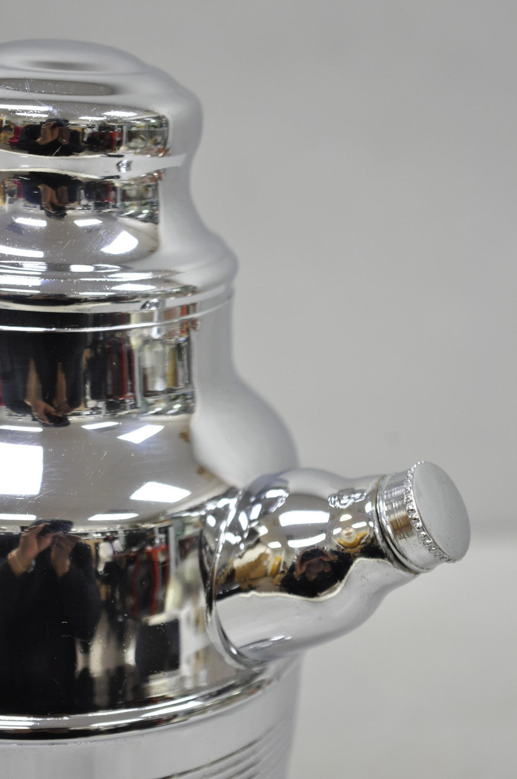 Vintage Art Deco Style Silver Plated Martini Bar Cocktail Shaker Pitcher