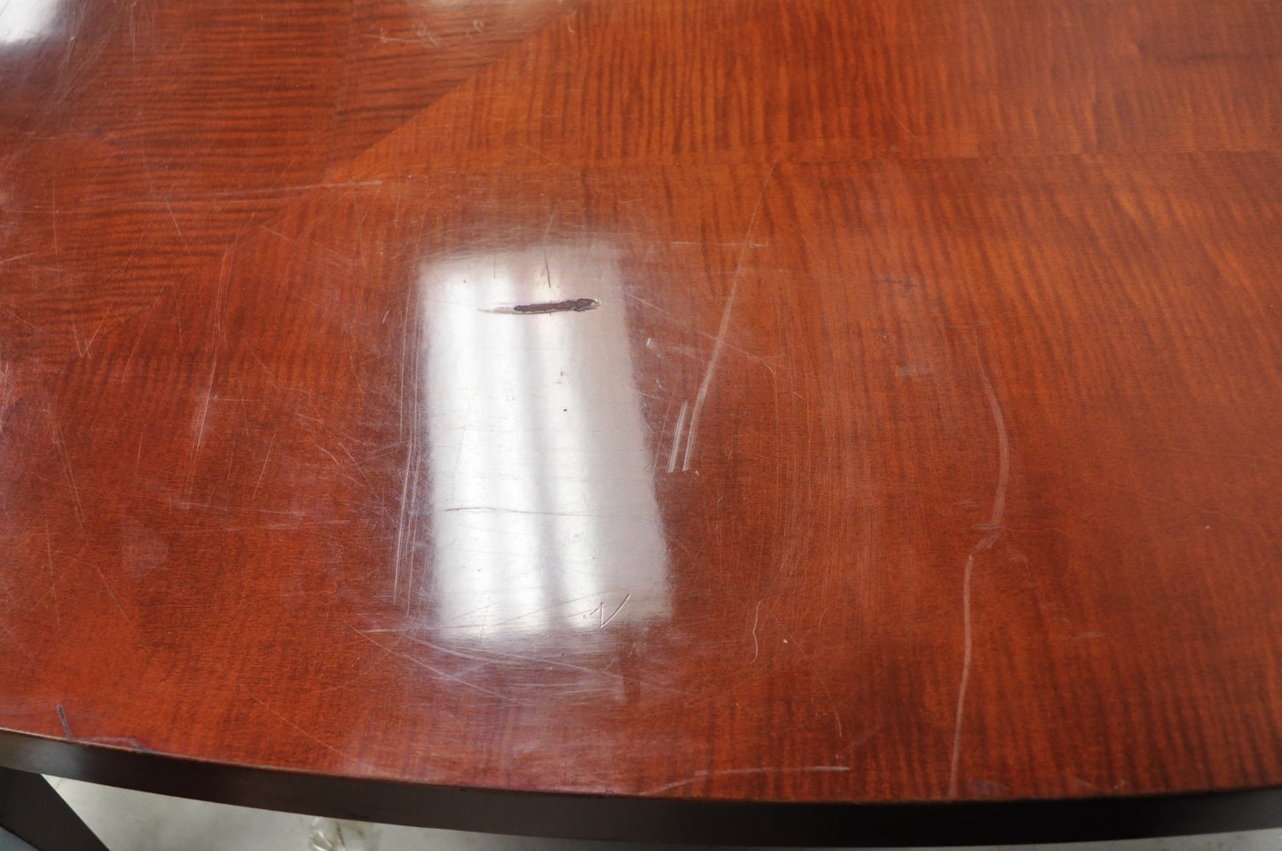 Baker Harlequin Modern Cross Inlay Top Large Coffee Cocktail Table on Wheels