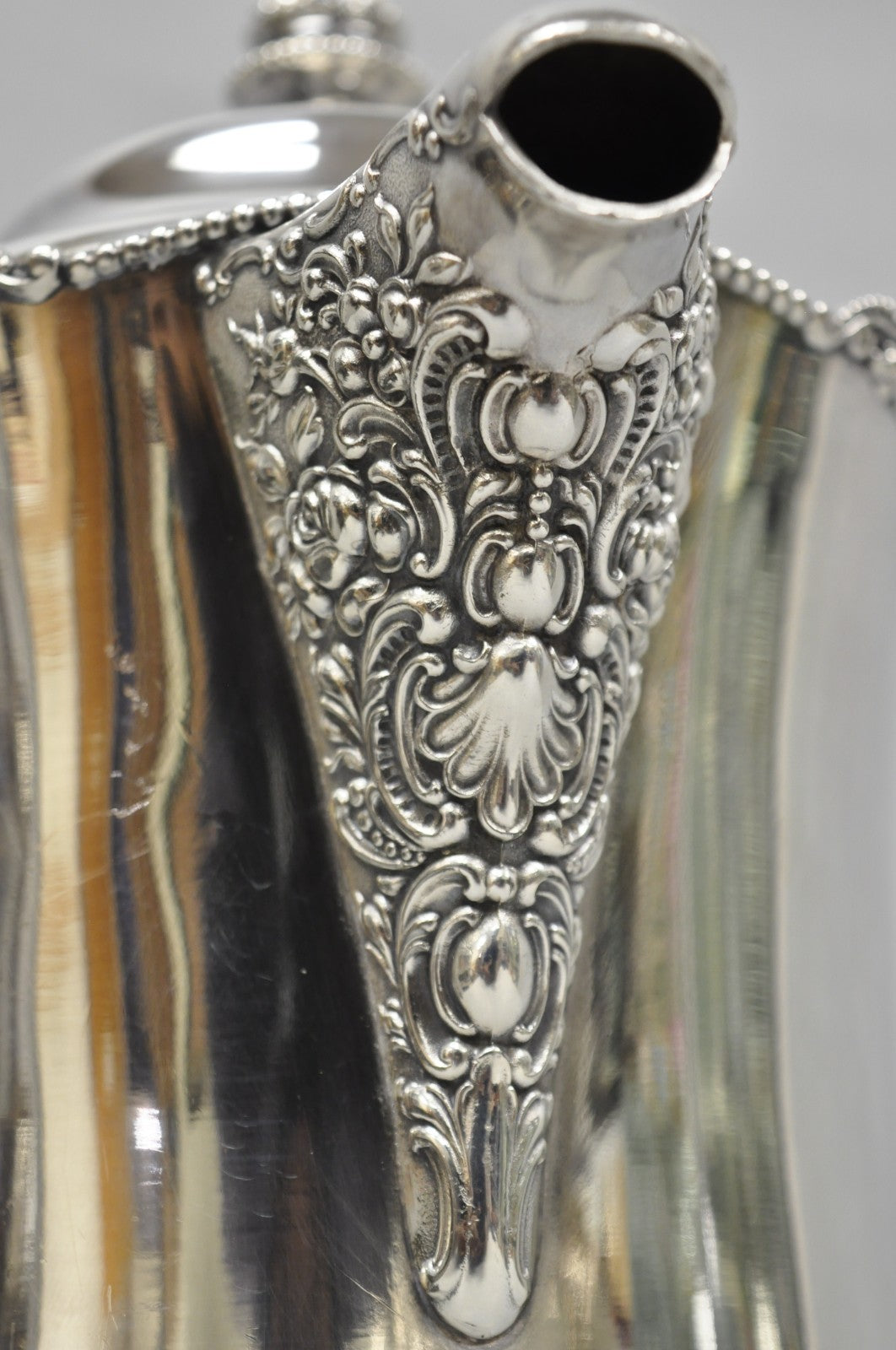 Antique Derby Silver English Victorian Silver Plated Large Warm Water Pitcher
