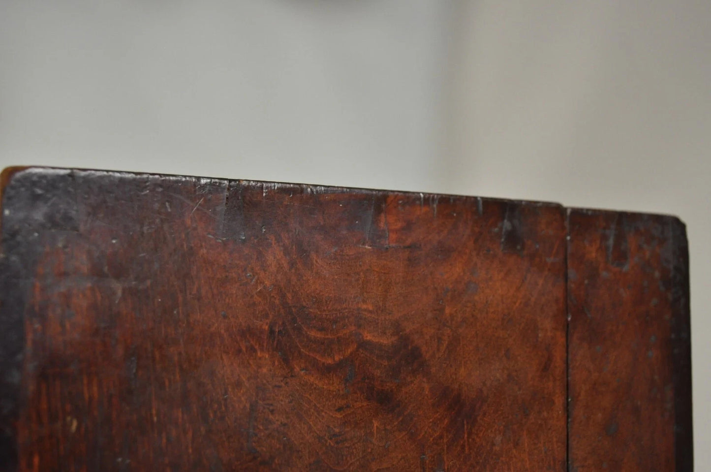 Antique English Victorian Dovetailed Walnut Tea Caddy Small Desk Trinket Box