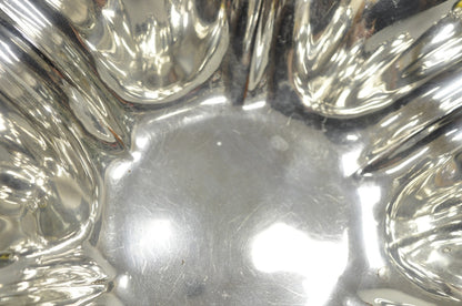 Vintage Victorian Silver Plated Scalloped Candy Dish Fruit Bowl Berry Design