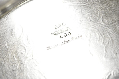Vintage Poole 400 Lancaster Rose Silver Plated Serving Platter Bar Tray (B)