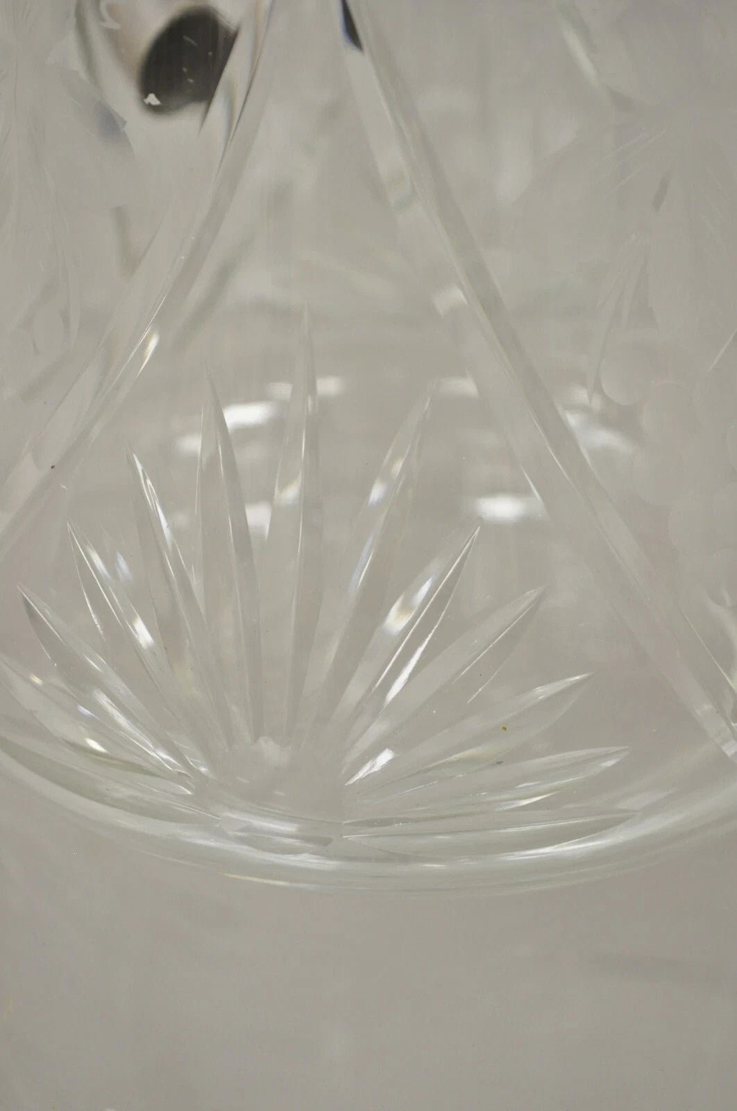 Antique Victorian Silver Plated German Cut Crystal Glass Lemonade Water Pitcher