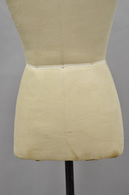 Vintage Modern Model Forms Dress Form Model 1987 Sz 38M on Cast Iron Base Stand