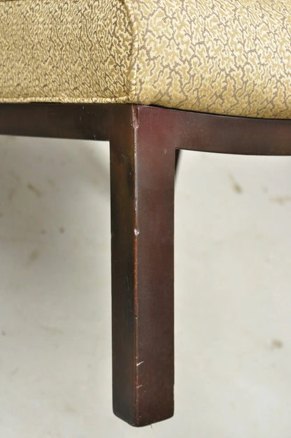 Vintage Edward Wormley for Dunbar Wood Frame Slipper Lounge Chairs - a Pair