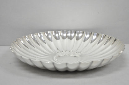 Antique Elkington English Regency 10.5" Round Scalloped Silver Plated Bowl Dish