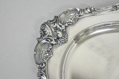Vintage Baroque by Wallace 258 Victorian Silver Plated Oval Serving Platter Tray