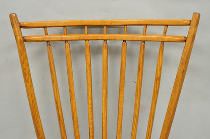 Vintage Hunt Country Furniture Pine Wood Writing Desk Windsor Chair w/ Drawer