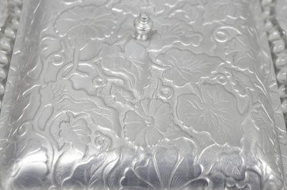 Vintage Art Deco Nouveau Hammered Aluminum Vegetable Relish Serving Platter Tray
