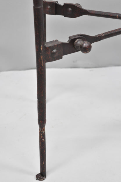 Industrial Modern Giacometti Style Wrought Iron Side Table by Pottery Barn