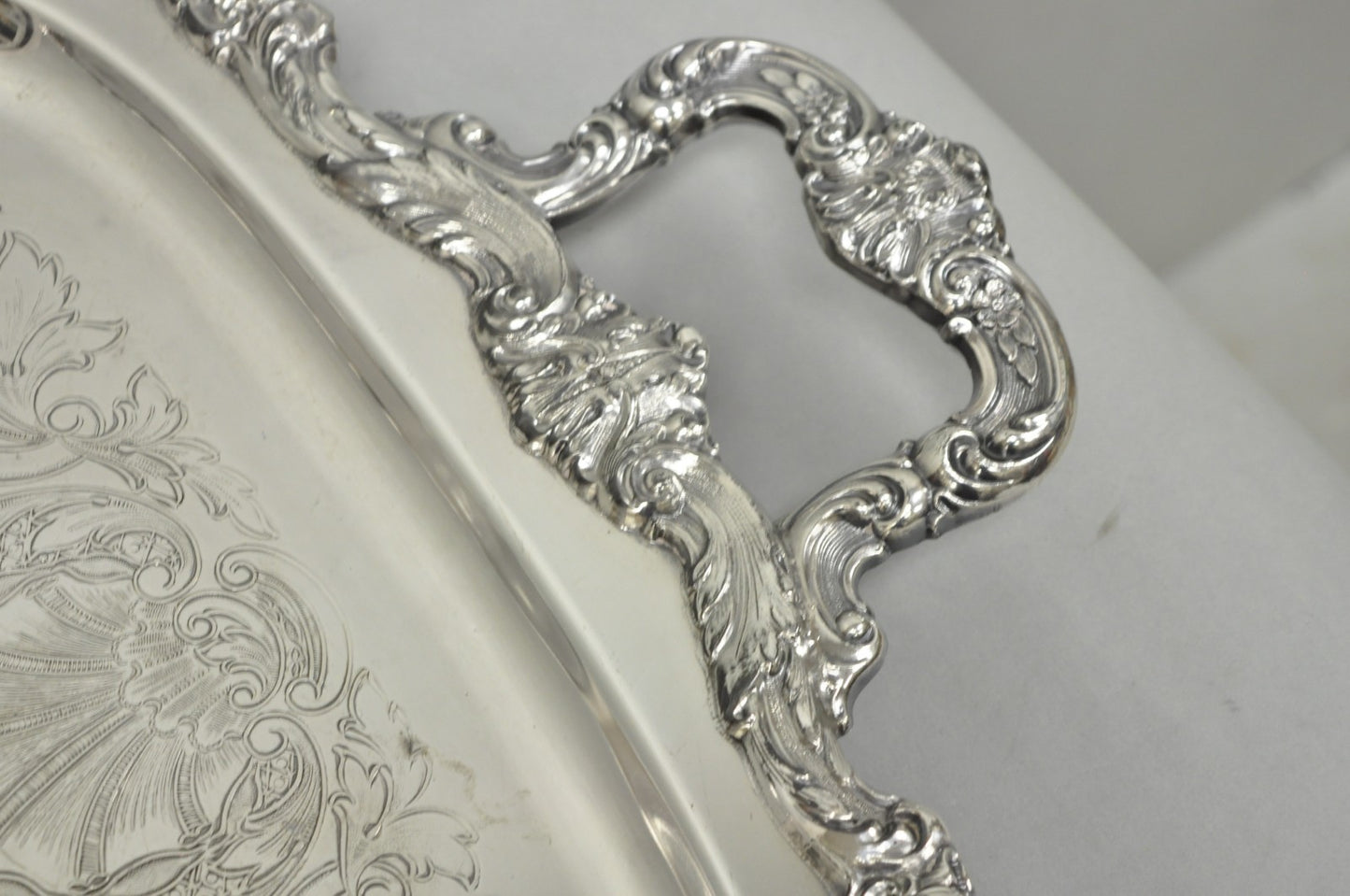 Vintage Poole EPCA Sevenoaks 650 Large Silver Plated Serving Platter Bar Tray B