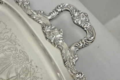 Vintage Poole EPCA Sevenoaks 650 Large Silver Plated Serving Platter Bar Tray B