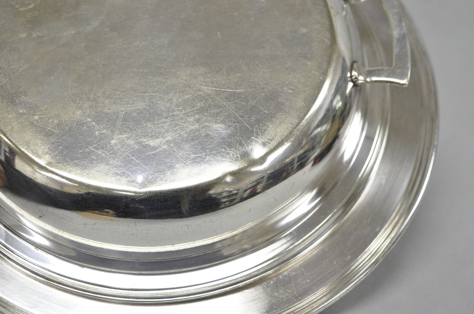 Vintage Victorian Silver Plated 10" Round Covered Vegetable Serving Dish