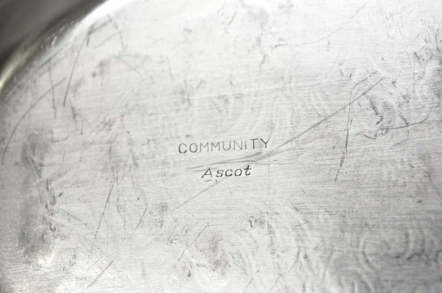 Vintage Community Ascot Victorian Silver Plated Oval Narrow Trinket Dish