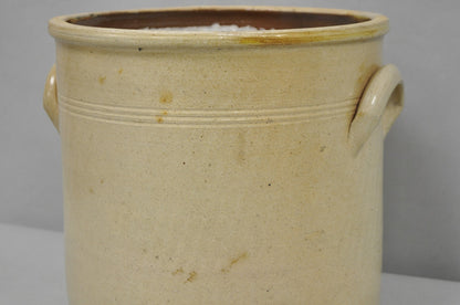 Antique A.E. Smith & Sons Cobalt Blue Painted Flower 3 Gallon Stoneware Crock