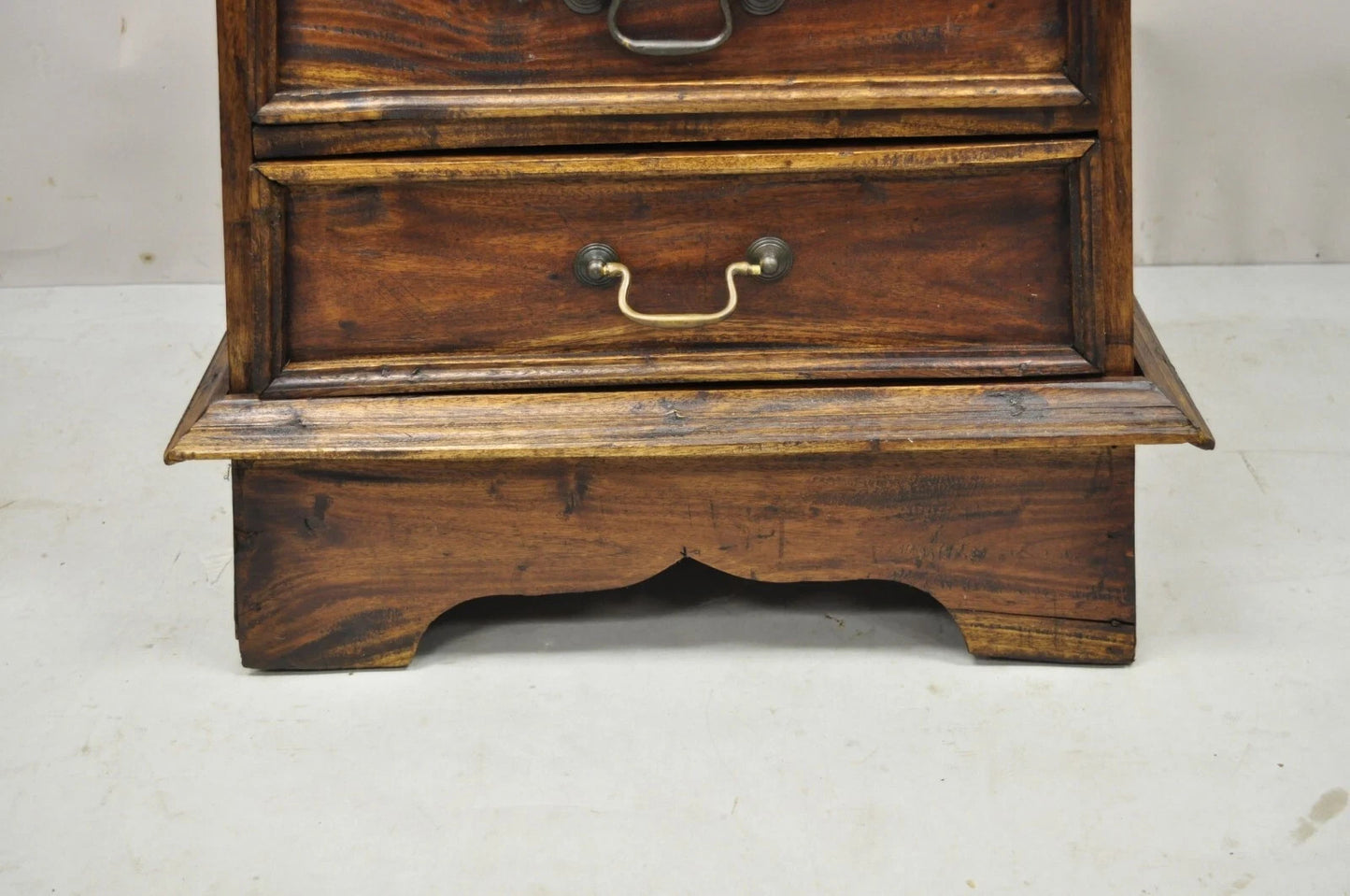 French Country Style Wooden Pyramid 41" Dresser Lingerie Chest Side Table