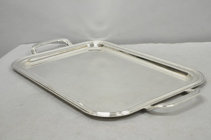Contemporary Modern Landes Silver Plated Rectangular Bar Serving Platter Tray
