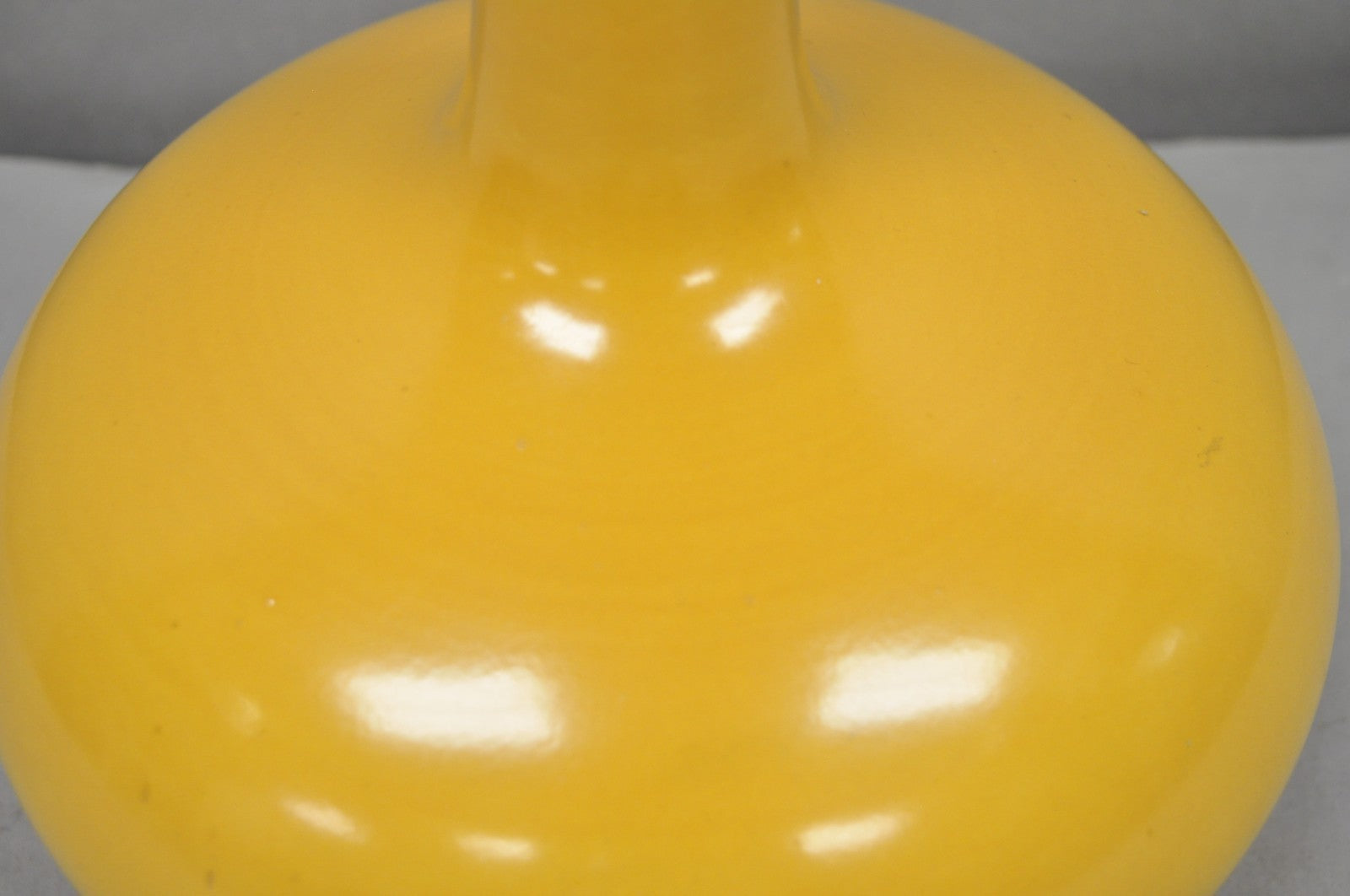 Mid Century Modern Lotte and Gunnar Bostlund Mustard Yellow Ceramic Table Lamp