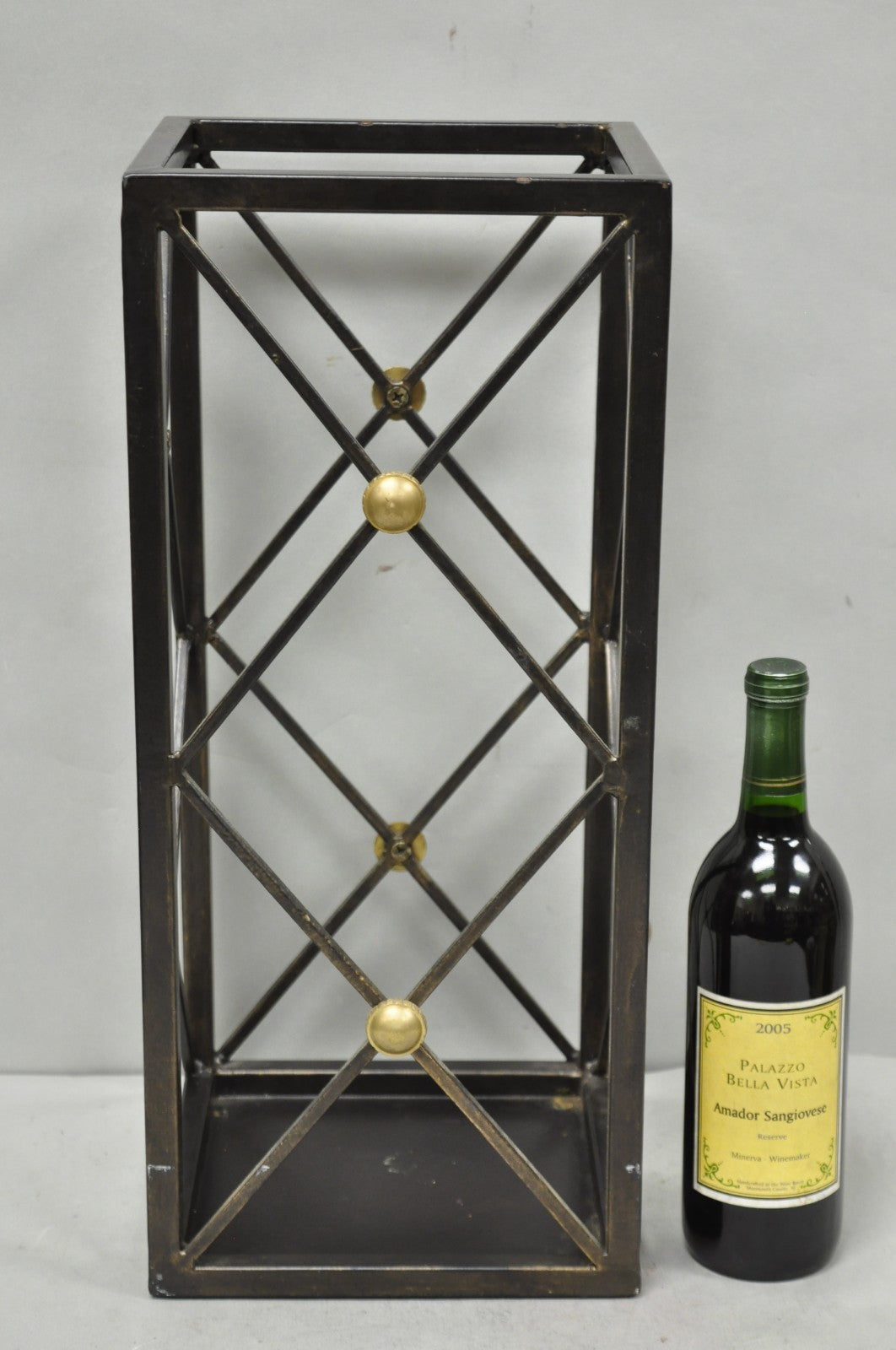 Contemporary Italian Neoclassical Style Iron X- Form Umbrella Cane Stand