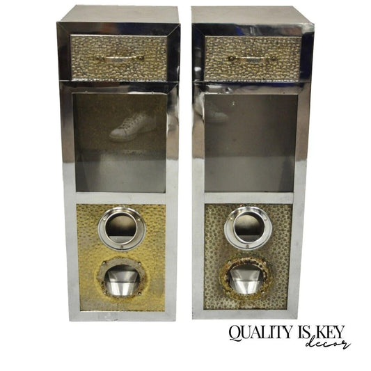 Vintage Stainless Steel Industrial Restaurant Coffee Bean Storage Dispenser (2)