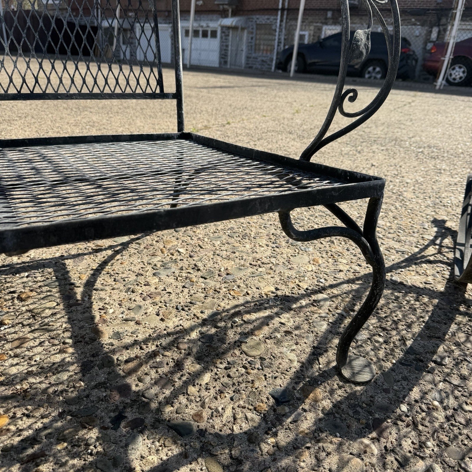 Vintage Salterini Art Nouveau Wrought Iron Garden Patio Sofa Chair Set - 3 Pcs