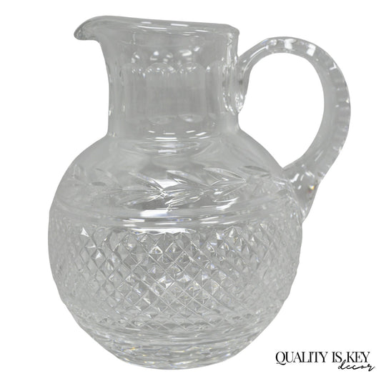 Vintage Victorian Style Leah Pattern Cut Crystal Glass Water Pitcher by Galway