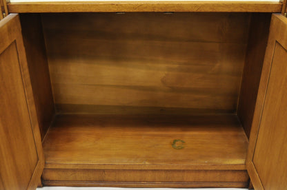 Henredon French Country Provincial Walnut Fruitwood 3 Pc Wall Unit Bookcase