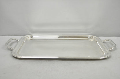 Contemporary Modern Landes Silver Plated Rectangular Bar Serving Platter Tray