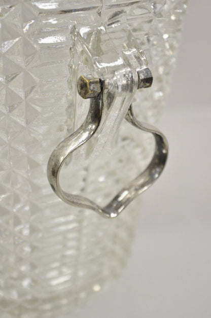 Vintage English Regency Crystal Glass Silver Plated Champagne Chiller Ice Bucket