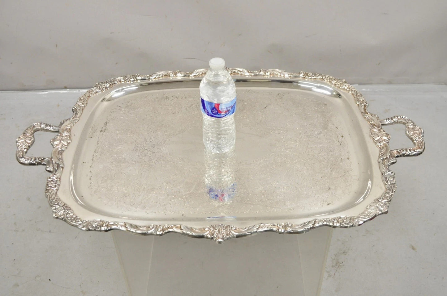 Vintage Poole EPCA Sevenoaks 650 Large Silver Plated Serving Platter Bar Tray