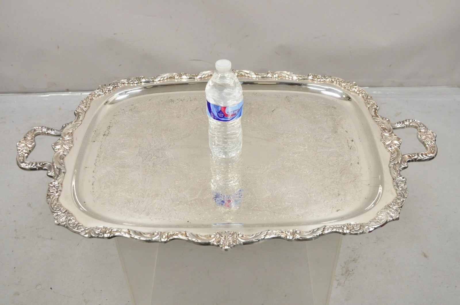 Vintage Poole EPCA Sevenoaks 650 Large Silver Plated Serving Platter Bar Tray