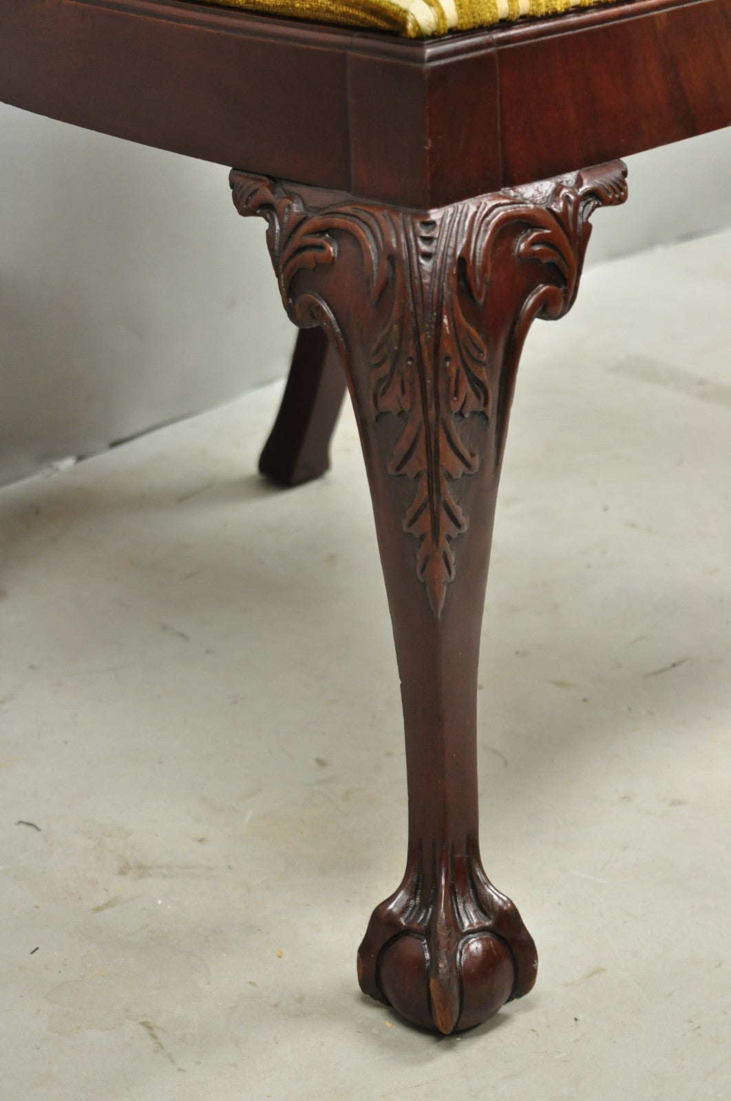 John Stuart Chippendale Carved Mahogany Ball and Claw Dining Chairs - Set of 4