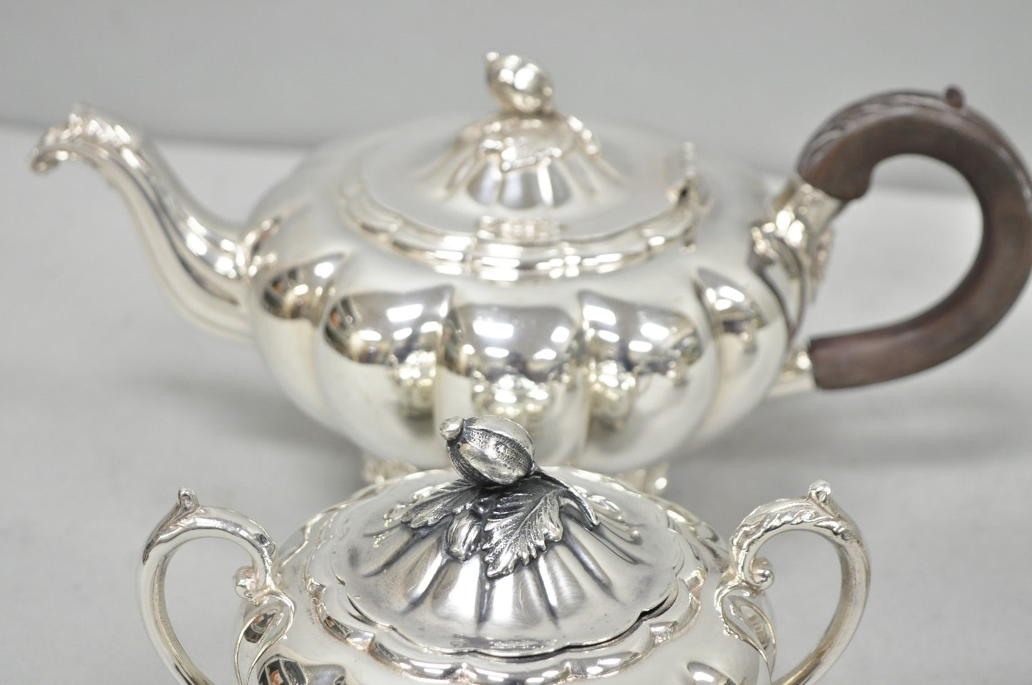 Antique 1881 Rogers 7377 Art Nouveau Silver Plated Tea Service Set - 3 Pcs