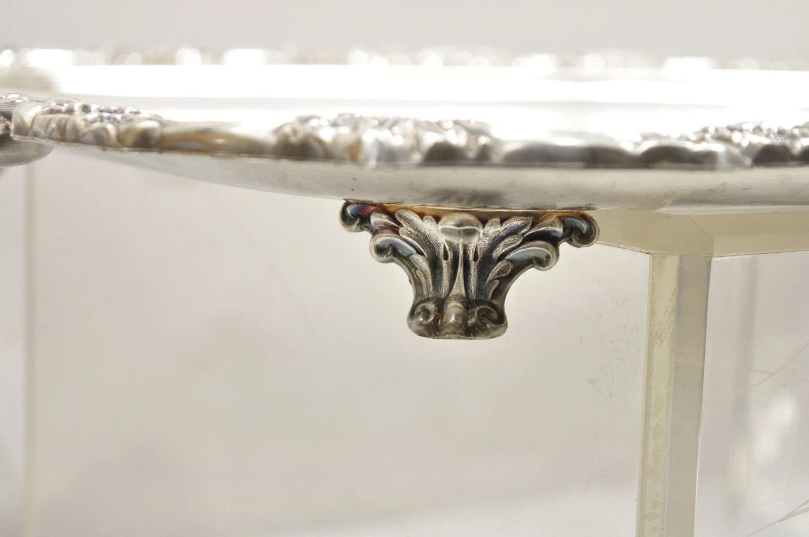 Vintage Poole EPCA Sevenoaks 650 Large Silver Plated Serving Platter Bar Tray