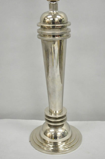 Vintage Frederick Cooper Art Deco Style Chrome "Atomic" Steel Table Lamp