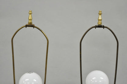 Antique French Renaissance Victorian Porcelain Urn Figural Cameo Table Lamp Pair