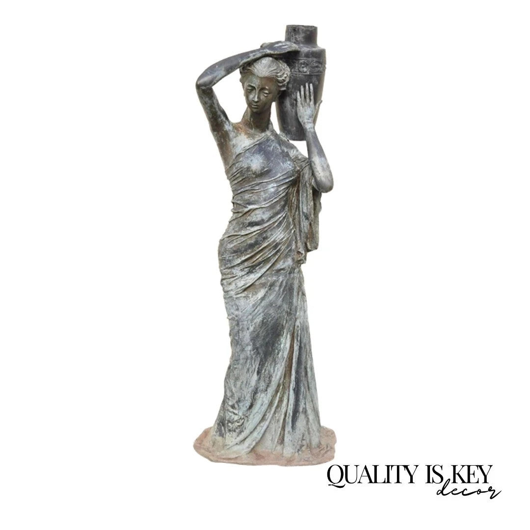 Bronze Figural Large 71" Garden Water Fountain "Dione The Divine Goddess" Statue