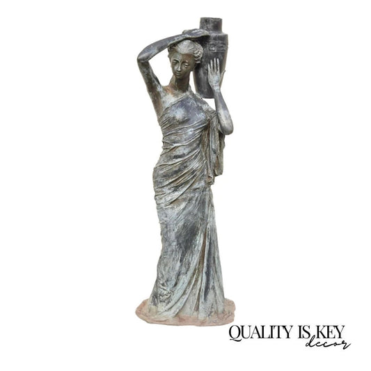 Bronze Figural Large 71" Garden Water Fountain "Dione The Divine Goddess" Statue