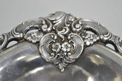 Vintage Baroque by Wallace Victorian Silver Plated Footed Centerpiece Fruit Bowl