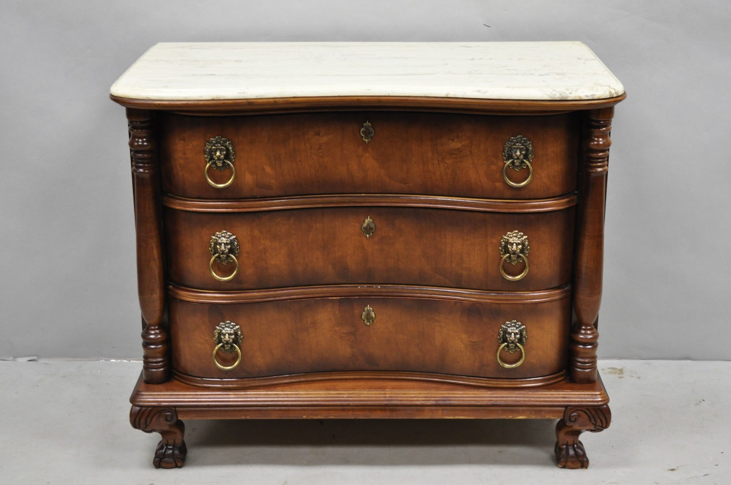 Pulaski Sagamore Hill Victorian Cherry Wood Marble Top Commode Nightstand Chest