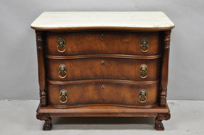 Pulaski Sagamore Hill Victorian Cherry Wood Marble Top Commode Nightstand Chest