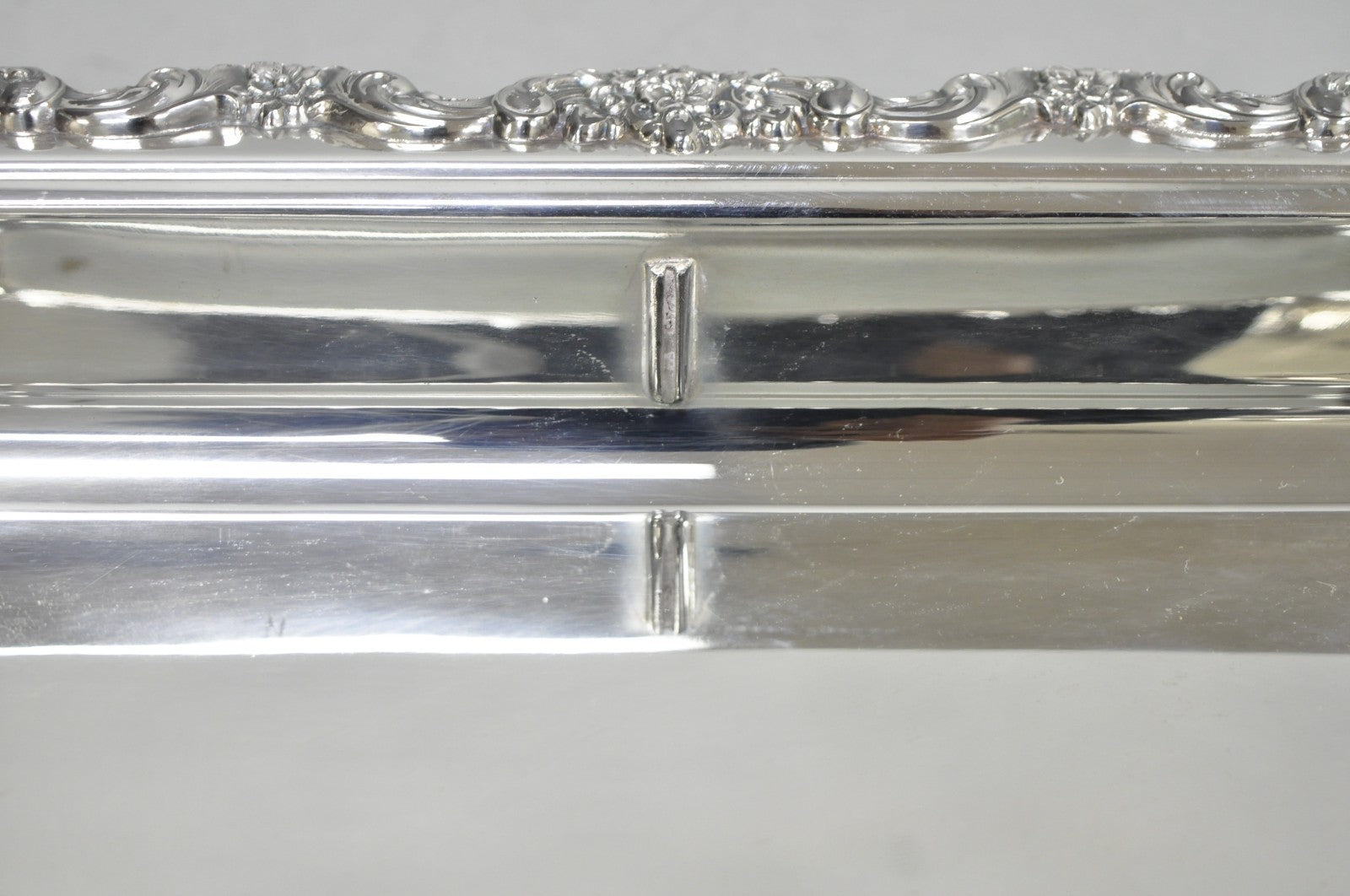 Vintage Poole Silver Plated Footed Covered Vegetable Serving Dish Platter w/ Lid