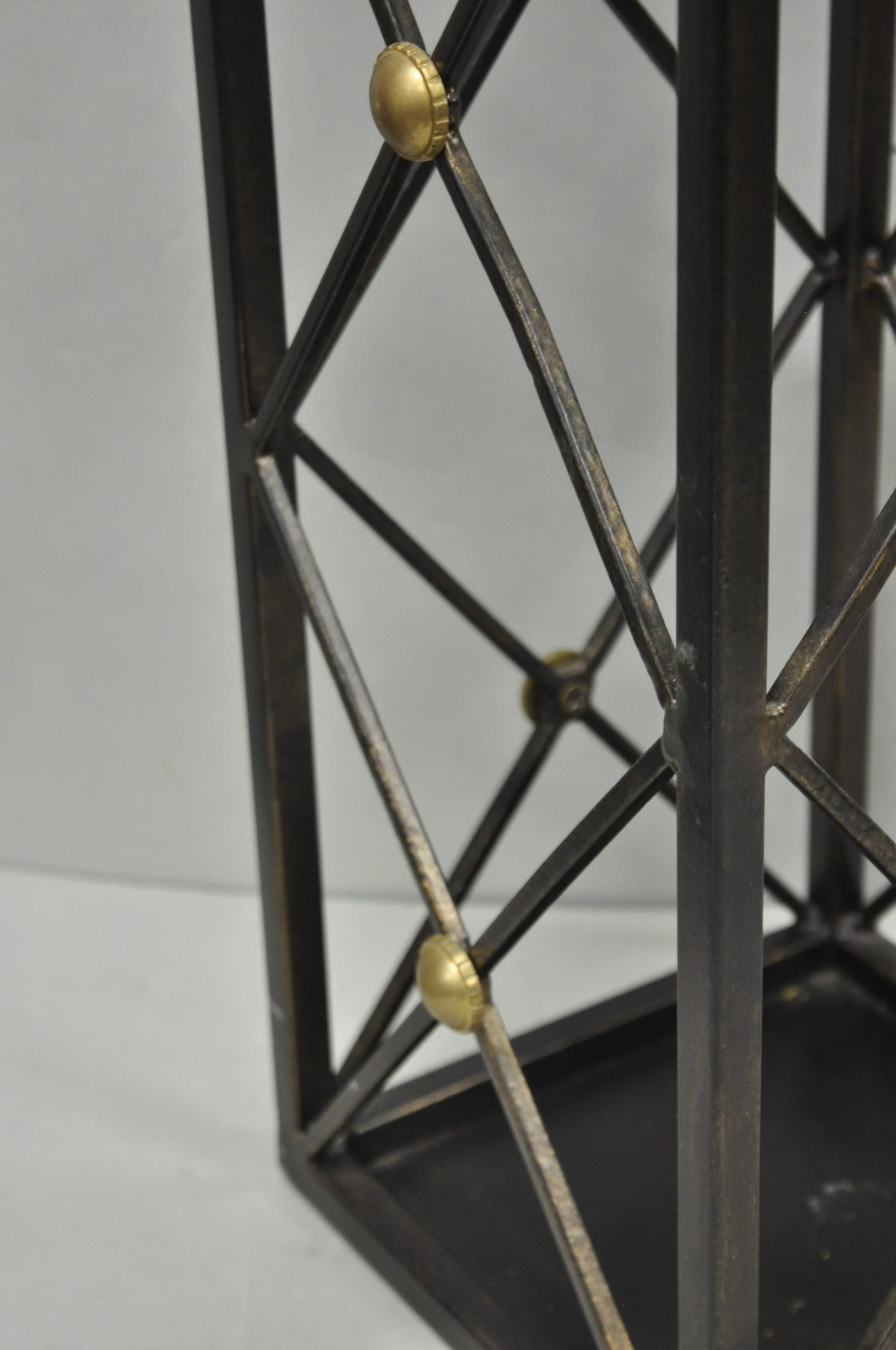 Contemporary Italian Neoclassical Style Iron X- Form Umbrella Cane Stand